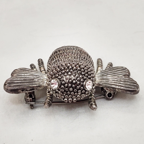 Vintage Silver Oversized Bee Brooch - Picture 2 of 7